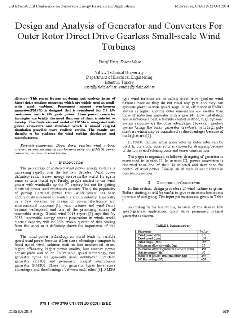 .000.0.0.design and Analysis of Generator and Con | PDF | Power ...