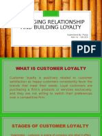 Managing Relationship and Building Loyalty