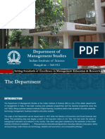Department of Management Studies: Indian Institute of Science