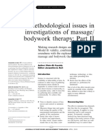 2 Methodological Issues in Investigations of Massage