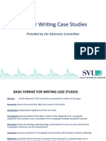 TIPS For Writing Case Studies: Provided by The Abstracts Committee