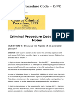 Criminal Procedure Code - CRPC Notes