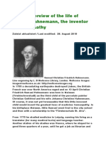 A Brief Overview of The Life of Samuel Hahnemann