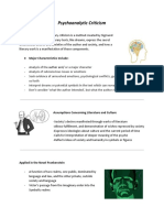 Pyschoanalytical Analysis