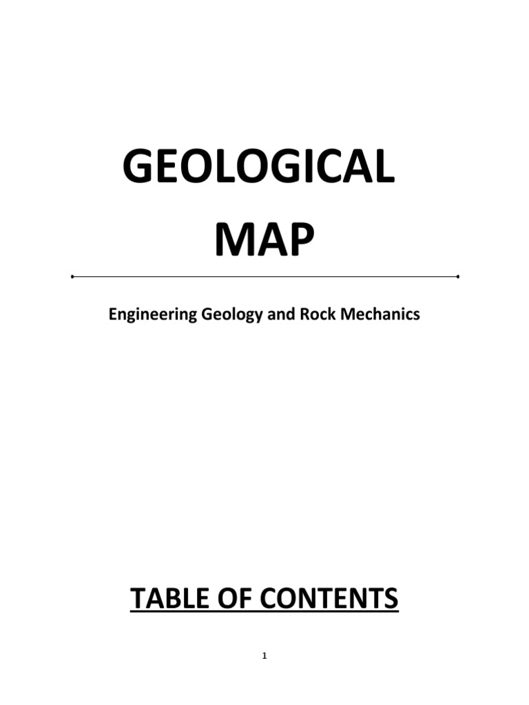 Geological Map Engineering Geology And Rock Mechanics Download Free