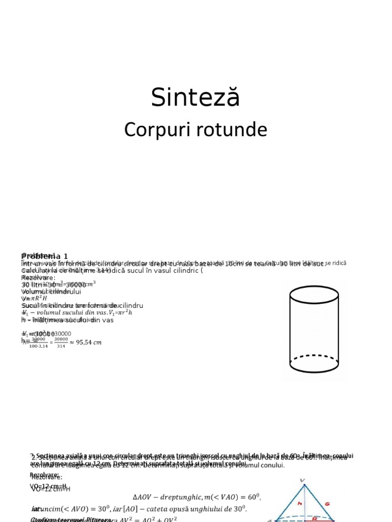 cl9 PPTSinteză Corpuri Rotunde | PDF
