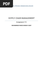 Supply Chain Management: Assignment # 1