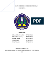 Isu Terkini Terapi Holistik Komplementer Dan Solusinya