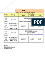 Panini 820 Lot Review Time Table - Jee 2020 PDF