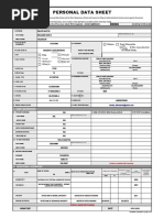 CS Form No. 212 Personal Data Sheet Revised