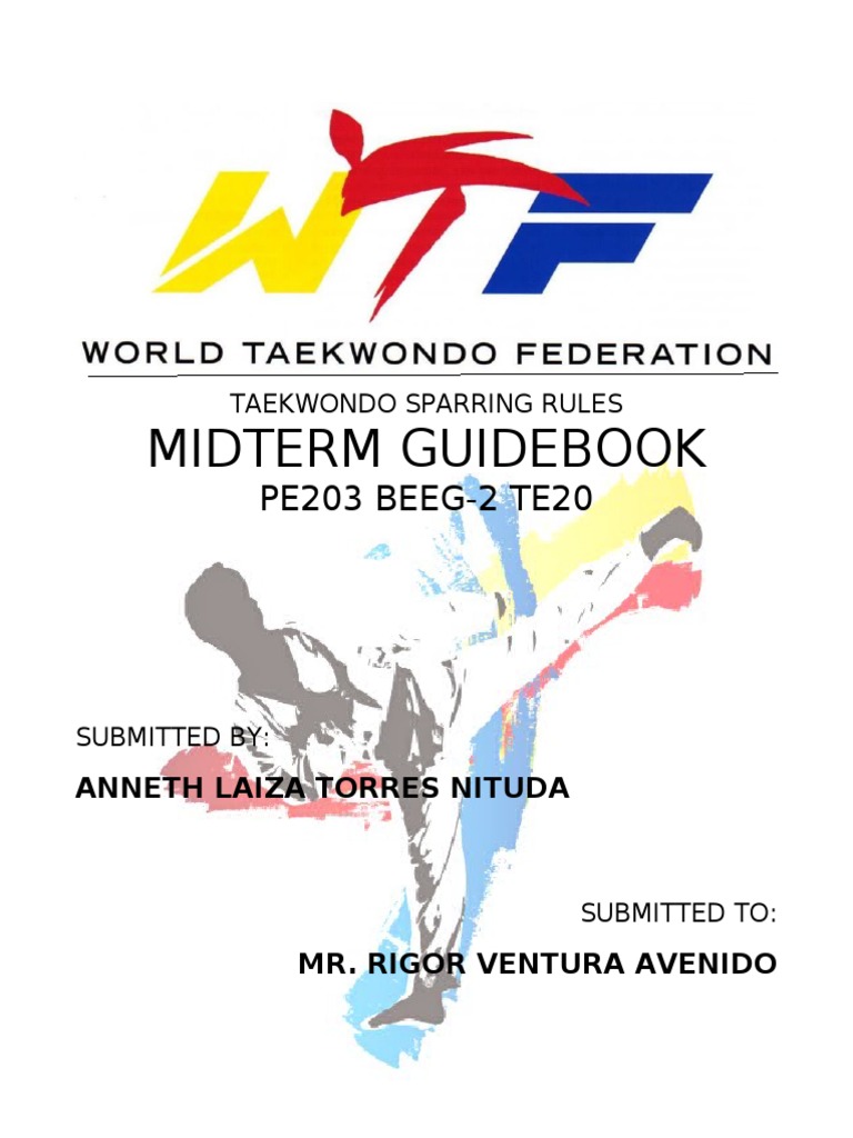Taekwondo Sparring Rules Midterm Guidebook PDF Referee Doping In