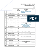 Controlul Expresiei Genice Genetică Moleculară 2 2020: Nr. Crt. Nume Gena Selectată Link Articol / DOI Data