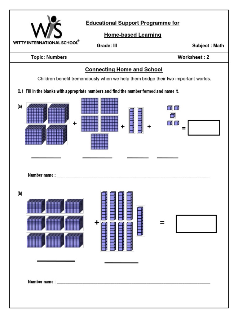 Grade 3 Math - Worksheet 2 - 4 May | PDF