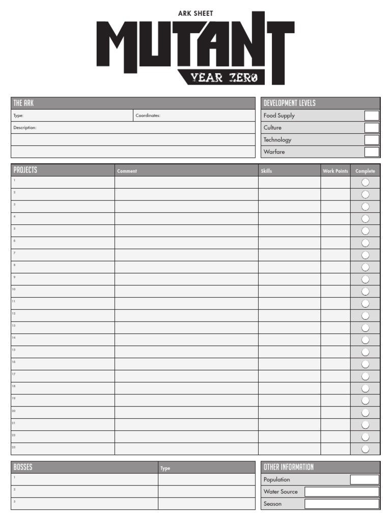 Ark Sheet Overview and Details | PDF
