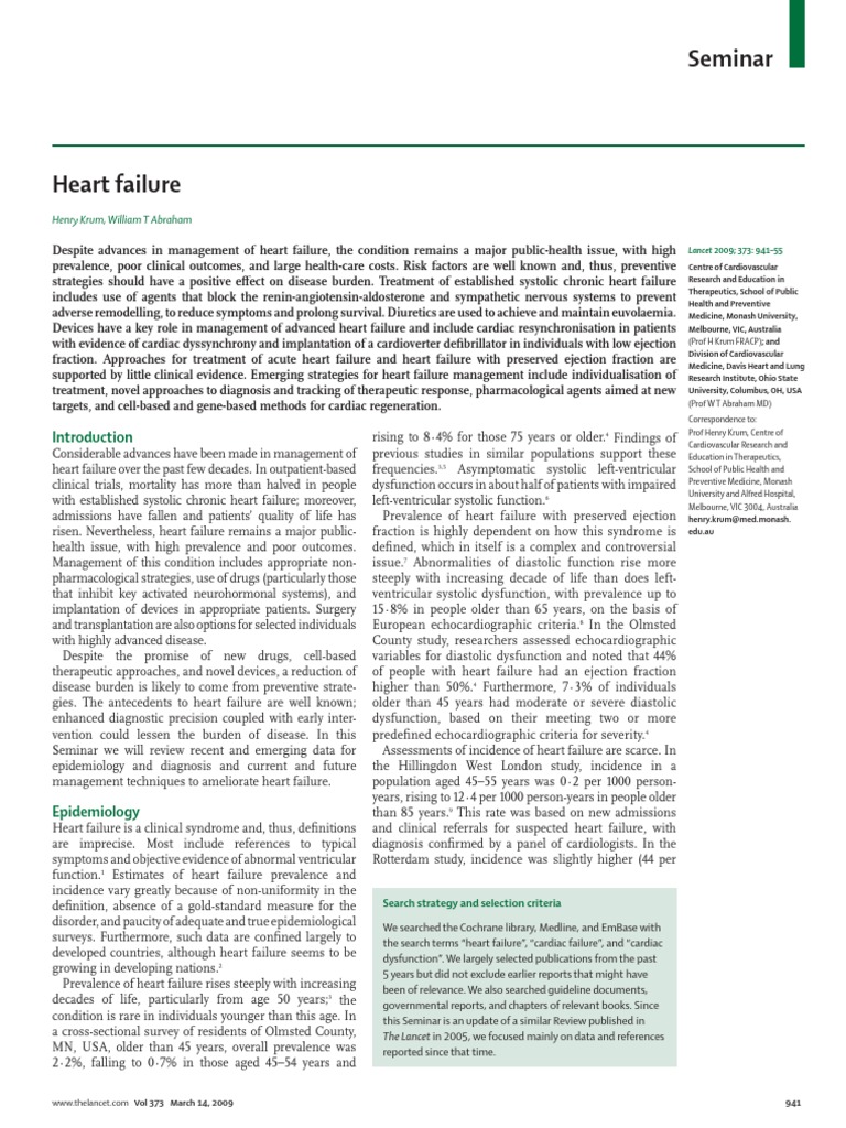 Advances in Heart Failure Management | PDF | Myocardial Infarction ...