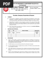 Procedure Manual - IMS: Locomotive Workshop, Northern Railway, Lucknow