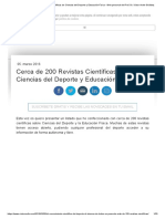 Cerca de 200 Revistas Científicas de Ciencias del Deporte y Educación Física - Web personal del Prof. Dr. Víctor Arufe Giráldez