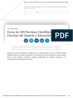 Cerca de 200 Revistas Científicas de Ciencias Del Deporte y Educación Física - Web Personal Del Prof. Dr. Víctor Arufe Giráldez