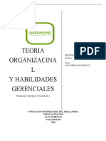 TEORIA ORGANIZACIONAL Y HABILIDADES GERENCIALES eje 3