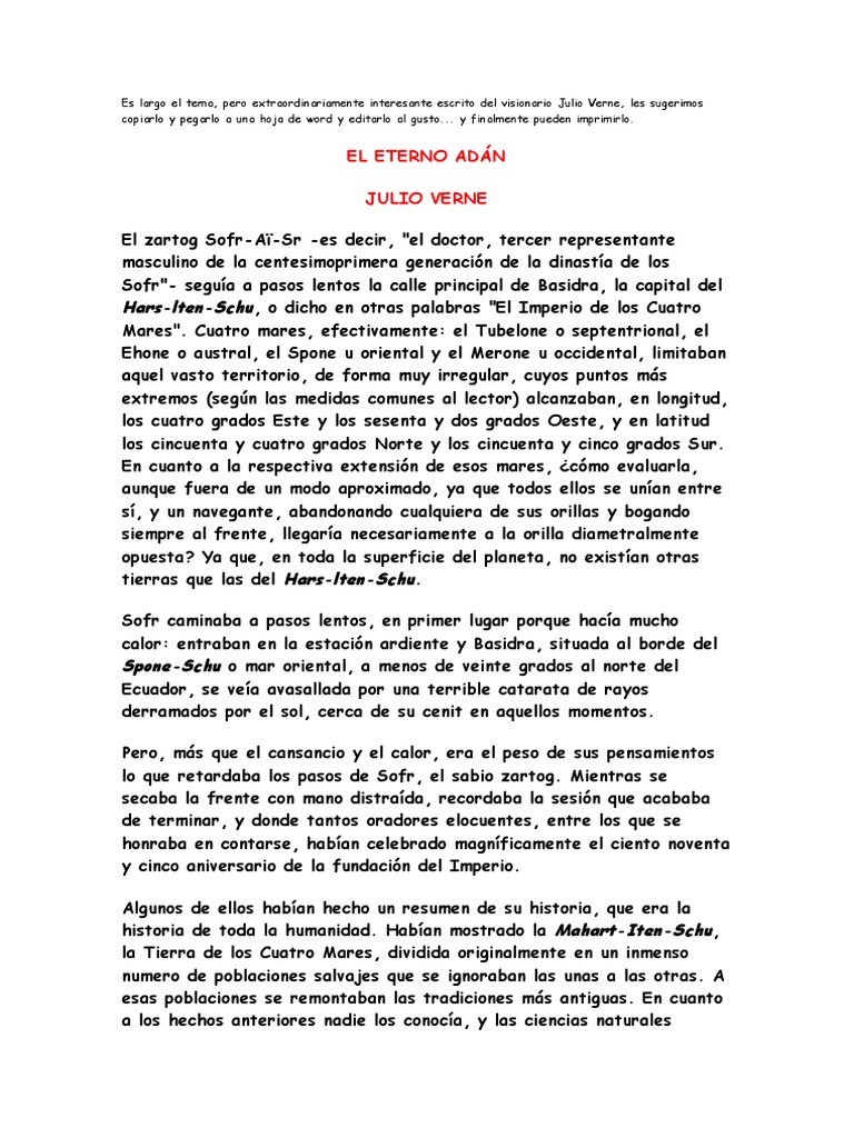 10420 Julio VerneEL ETERNO ADÁN PDF Mar Naturaleza