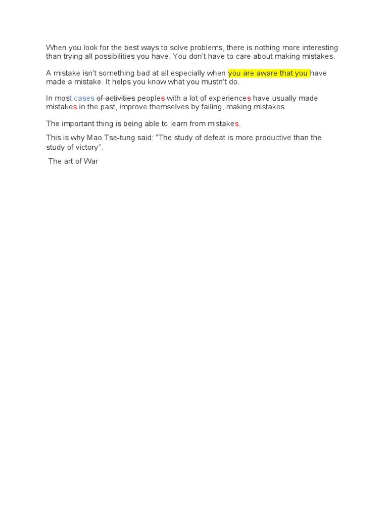 Lean From Mistakes REVISED 1 | PDF | Career & Growth | Lifestyle