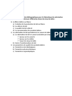 Plan de La Partie Recherche Bibliographique Pour La Thématique de Valorisation Du Lait en Yaourt Aromatisé Par Différentes Doses de Sirop de Datte