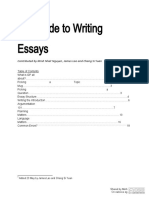 GP Guide To Writing Essays: Contributed by Minh Nhat Nguyen, James Lao and Chang Si Yuan