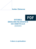 Nicolae Zărnescu - Istoria Ideilor Filosofice Occidentale (Memento)