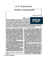 Trevor-Roper H. R., Historia e imaginación (Vuelta, 114, Mayo 1986)