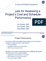 Techniques For Assessing A Project's Cost and Schedule Performance