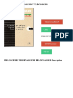 Philosophie Terminale PDF Télécharger