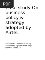 Case Study On Business Policy & Strategy Adopted by Airtel