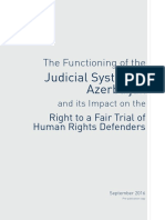 The Functioning of The: Judicial System in Azerbaijan