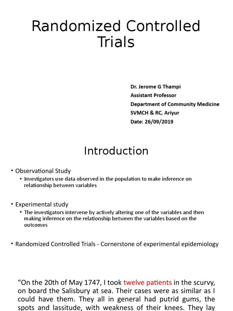 Understanding Randomized Controlled Trials | PDF | Randomized ...