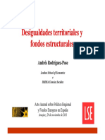 Conferencia sobre desigualdades territoriales y los fondos estructurales de la UE