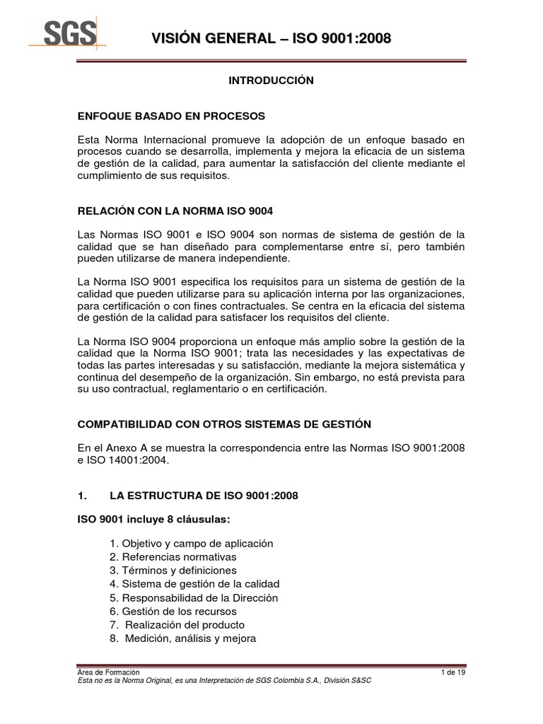 Guía ISO 9001:2008 para Calidad | PDF | Gestión de la calidad | Calidad ...