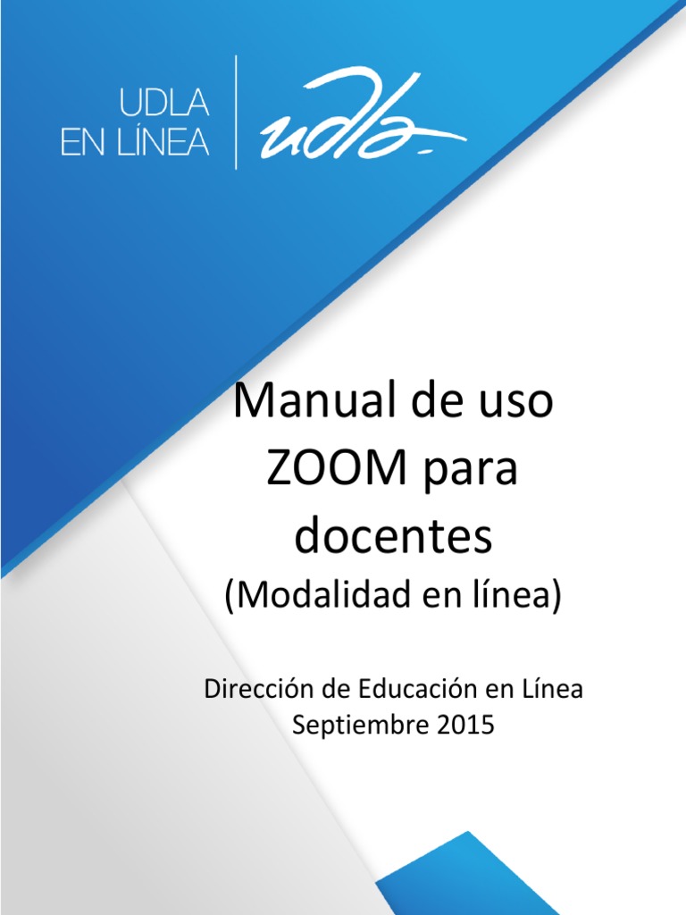 Manual de Uso de Zoom para Docentes | PDF | Chat en linea | Micrófono