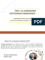 Grupos empresariales: La matriz y la subsidiaria