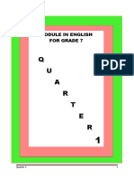 Q U A R T E R: Module in English For Grade 7