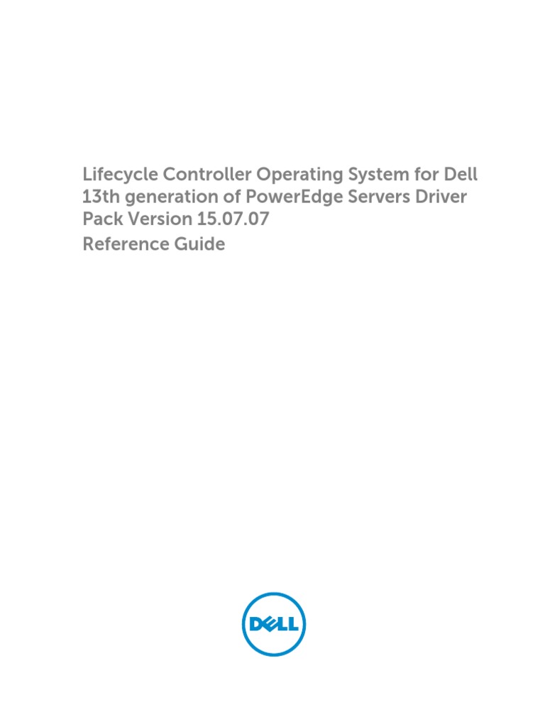 Lifecycle Controller Operating System For Dell 13Th Generation of ...