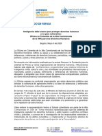 Comunicado Inteligencia 2020, Final