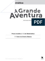 A Grande Aventura - Prova Modelo 2 de Matemática PDF