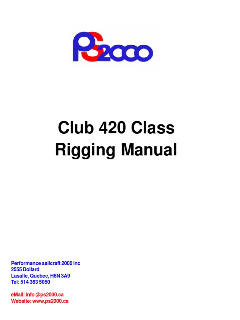 420 Sailboat Rigging Manual | PDF | Rudder | Rigging