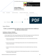 Color y Características Ópticas para Restauraciones Estéticas de Dientes Anteriores