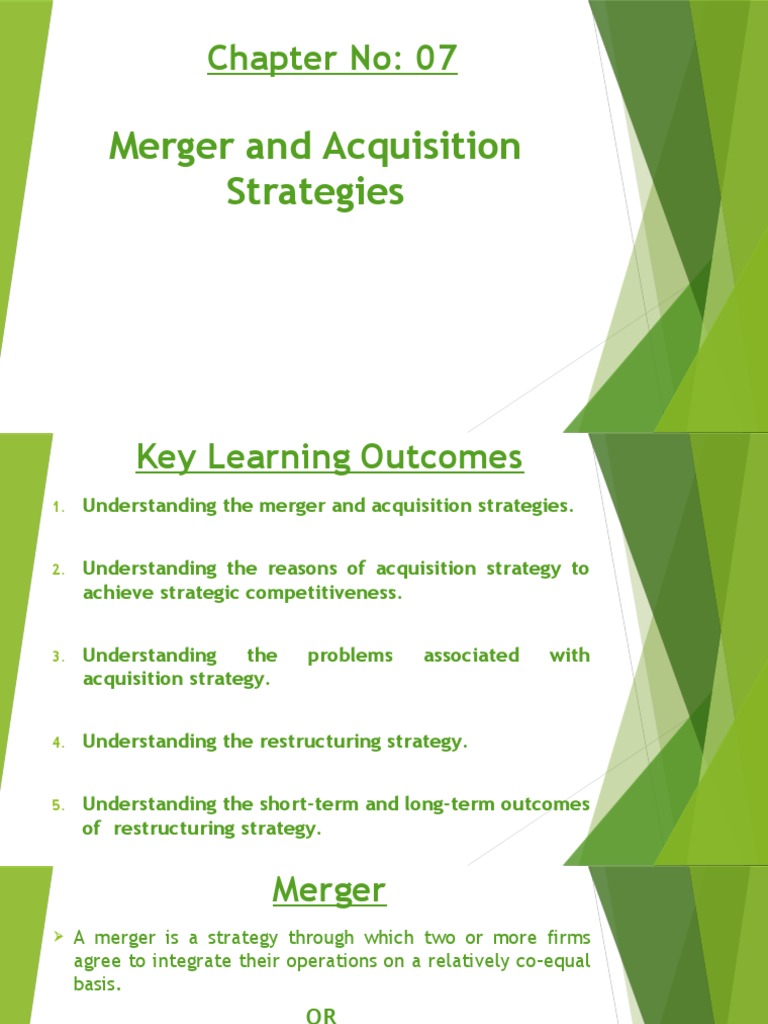 Merger and Acquisition Strategies Overview | PDF | Leveraged Buyout ...