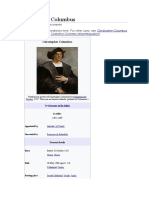 Christopher Columbus: "Cristoforo Colombo" Redirects Here. For Other Uses, See and