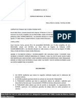 Ejemplo de Contrato de Trabajo