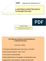 4 Text Mining and Open-Ended Questions in Sample Surveys Ludovic Lebart CNRS