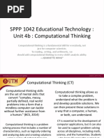 SPPP1042 Unit 4b Computational Thinking