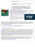 Boukhris-Bouhachem Et Al. 2007 Aphid (Hemiptera Aphidoidea) Diversity in Tunisia in Reionlation With Potato Product PDF
